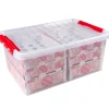 ohgreen Sfeermakers|Ecocheques|Q-line kerst box 45l met trays voor 98 kerstballen tr rood