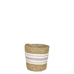 ohgreen Potten En Vazen|Rachel mand rond lila - h14xd14cm