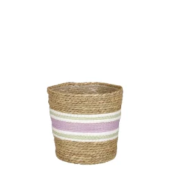 ohgreen Potten En Vazen|Rachel mand rond lila - h18xd18cm