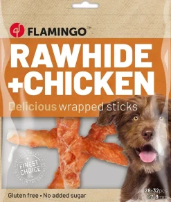 ohgreen Hond Voeding|R'hide staaf met kip 7/8mm 12cm 28-32st 350g