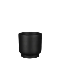 ohgreen Potten En Vazen|Riva pot rond zwart - h14xd15cm