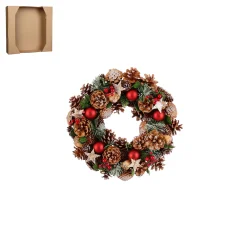 ohgreen Kerstkransen En Guirlandes Kunststof|Roslyn krans d34cm