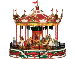 ohgreen Lemax Kerstdorpen|Santa carousel, with 4.5v adaptor