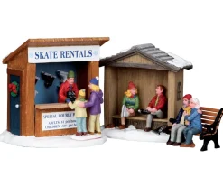 ohgreen Lemax Kerstdorpen|Schaatshuur, set van 3