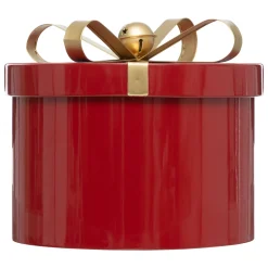 ohgreen Thema Classic|Kerstdecoratie|Set van 3 ronde metalen dozen