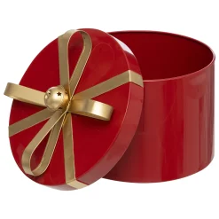 ohgreen Thema Classic|Kerstdecoratie|Set van 3 ronde metalen dozen