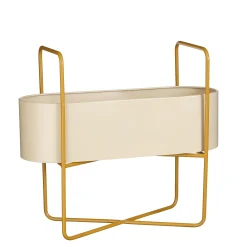 ohgreen Potten En Vazen|Shandy pot op standaard l.bruin - l54xb23xh48cm