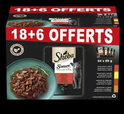 ohgreen Kat Voeding|Sheba pouch vleesselectie 18+6 gratis