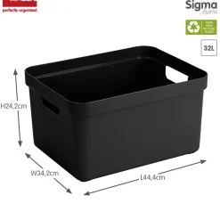 ohgreen Sfeermakers|Ecocheques|Sigma home opbergbox 32l zwart