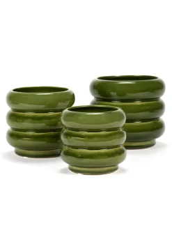 ohgreen Potten En Vazen|Sixties Sierpot l 14,5x14,5x12,5 groen
