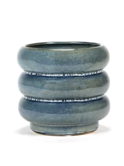 ohgreen Potten En Vazen|Sixties Sierpot m 12,5x12,5x11,5 blauw