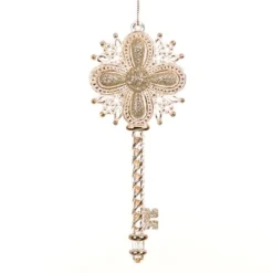 ohgreen Kerstornamenten|Sleutel ornament met juweel