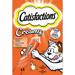 ohgreen Kat Voeding|Snacks voor katten |catisfactions 4x10g creamy snack kip
