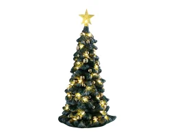 ohgreen Lemax Kerstdorpen|Snowy christmas tree clear light