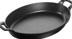 ohgreen Koken|Stapelbaar bord , ovaal 32 cm - zwart