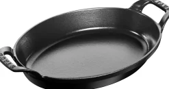 ohgreen Koken|Stapelbaar bord , ovaal 28 cm - zwart