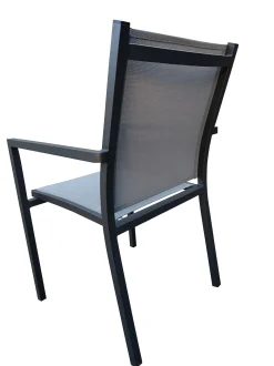 ohgreen Tuinmeubelen|Stoel Lucca antraciet/zilver grijs