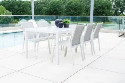 ohgreen Tuinmeubelen|Stoel Porto wit/licht grijs