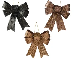 ohgreen Thema Luxury|Kerstornamenten|Strik plastiek10cm bruin, zwart