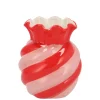 ohgreen Potten En Vazen|Sweety rood/roze vaas snoep 13x13
