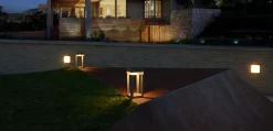 ohgreen Verlichting|Ecocheques|Table cube solar draagbare tuinpaal zilver grijs led 1w