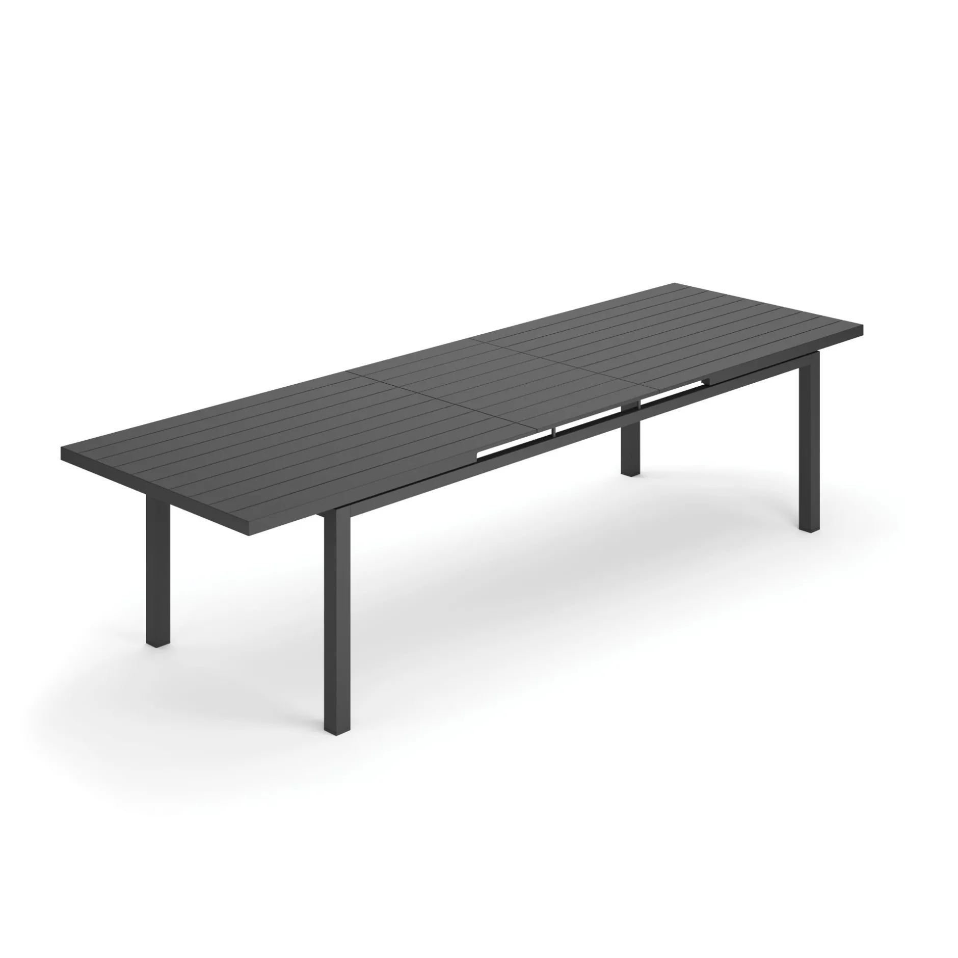 ohgreen Tuinmeubelen|Tafel Albin 256-320x100cm charcoal/aluminium
