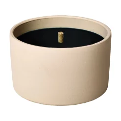 ohgreen Geuren|Tuinkaars in ronde terracotta schaal wit 11u - zwart