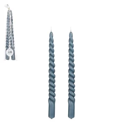 ohgreen Kaarsen|Twist Dinerkaars - Set van 2 - H29 x 2,2 cm