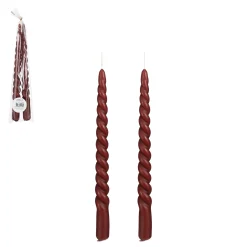 ohgreen Kaarsen|Twist Dinerkaars - Set van 2 - H29 x 2,2 cm