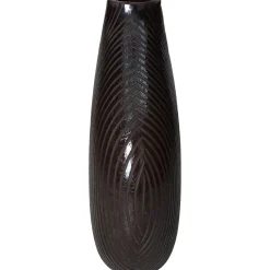 ohgreen Potten En Vazen|Vaas glas zwart 23.5x7x21.5cm