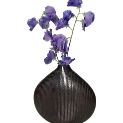 ohgreen Potten En Vazen|Vaas glas zwart 23.5x7x21.5cm