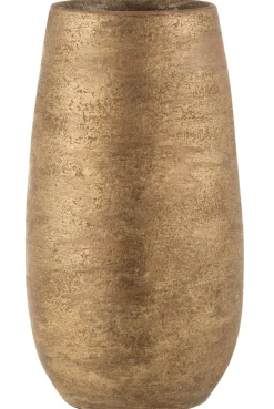 ohgreen Potten En Vazen|Vaas oneffen ruw ker goud l (22x22x41cm)