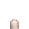 ohgreen Potten En Vazen|Vaas ribbels hoog glas roze (9x9x18cm)
