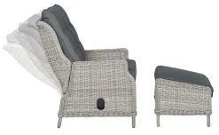 ohgreen Tuinmeubelen|Veracruz verstelbare relaxfauteuil met voetenbank