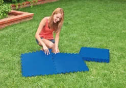 ohgreen Zwemmen|Vloerbeschermer blauw 50x50cm, 8 stuks