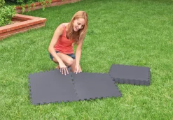 ohgreen Zwemmen|Vloerbeschermer grijs 50x50cm, 8 stuks