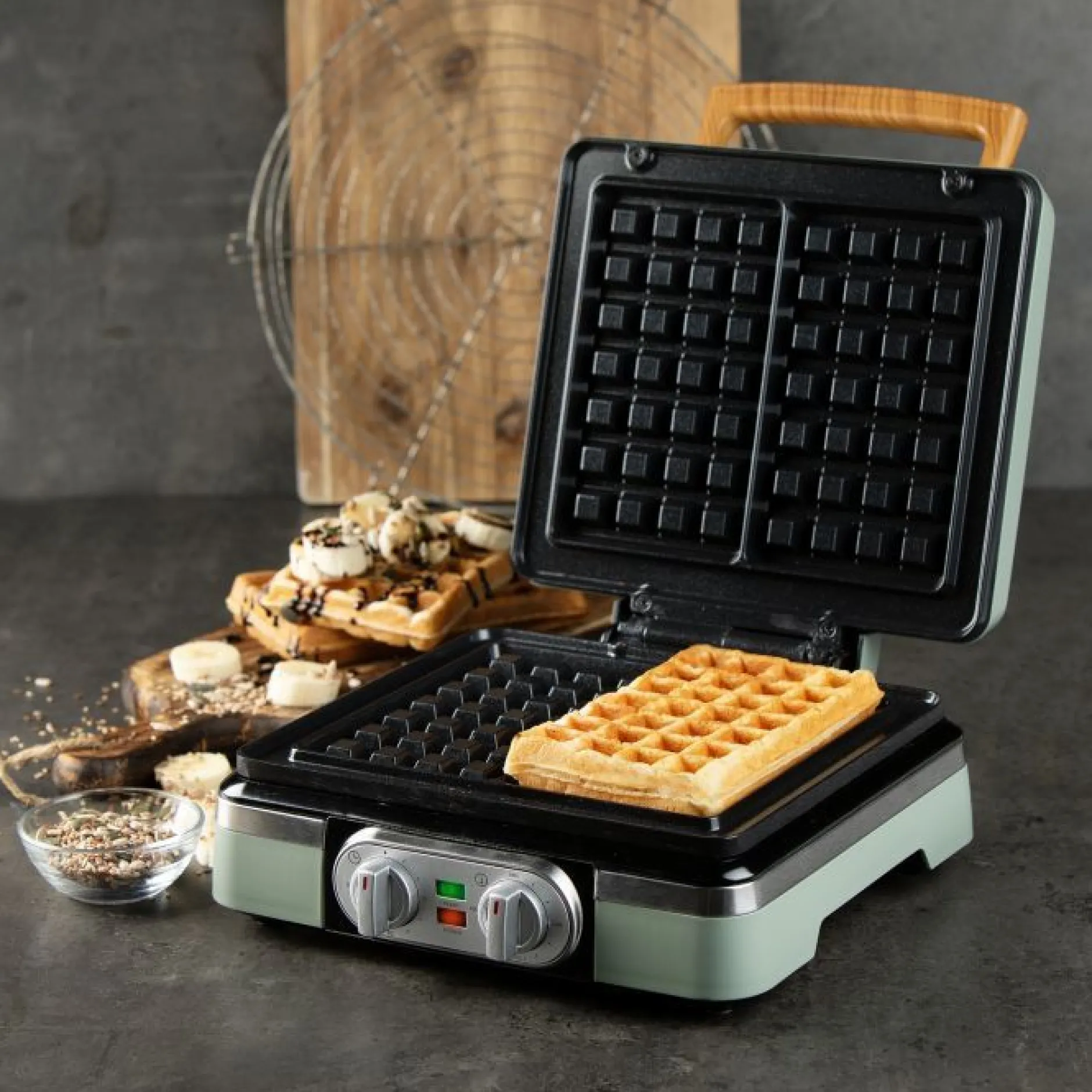 ohgreen Keukentoestellen|Wafelijzer voor rechthoekige wafels