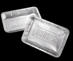ohgreen Accessoires En Onderhoud|WEBER ALUMINIUM LEKBAKJES GROOT, SET VAN 10 STUKS