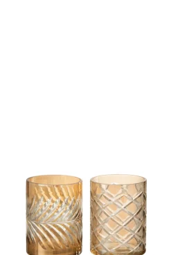 ohgreen Sfeermakers|Windlicht diamant gl gd mass2 (9x9x12cm)