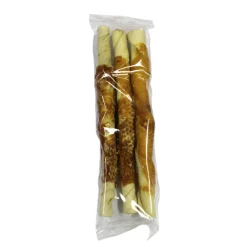 ohgreen Werelddierendag|Hond Voeding|Witte buffelhuid rollsticks 28cm met kip 3-pack