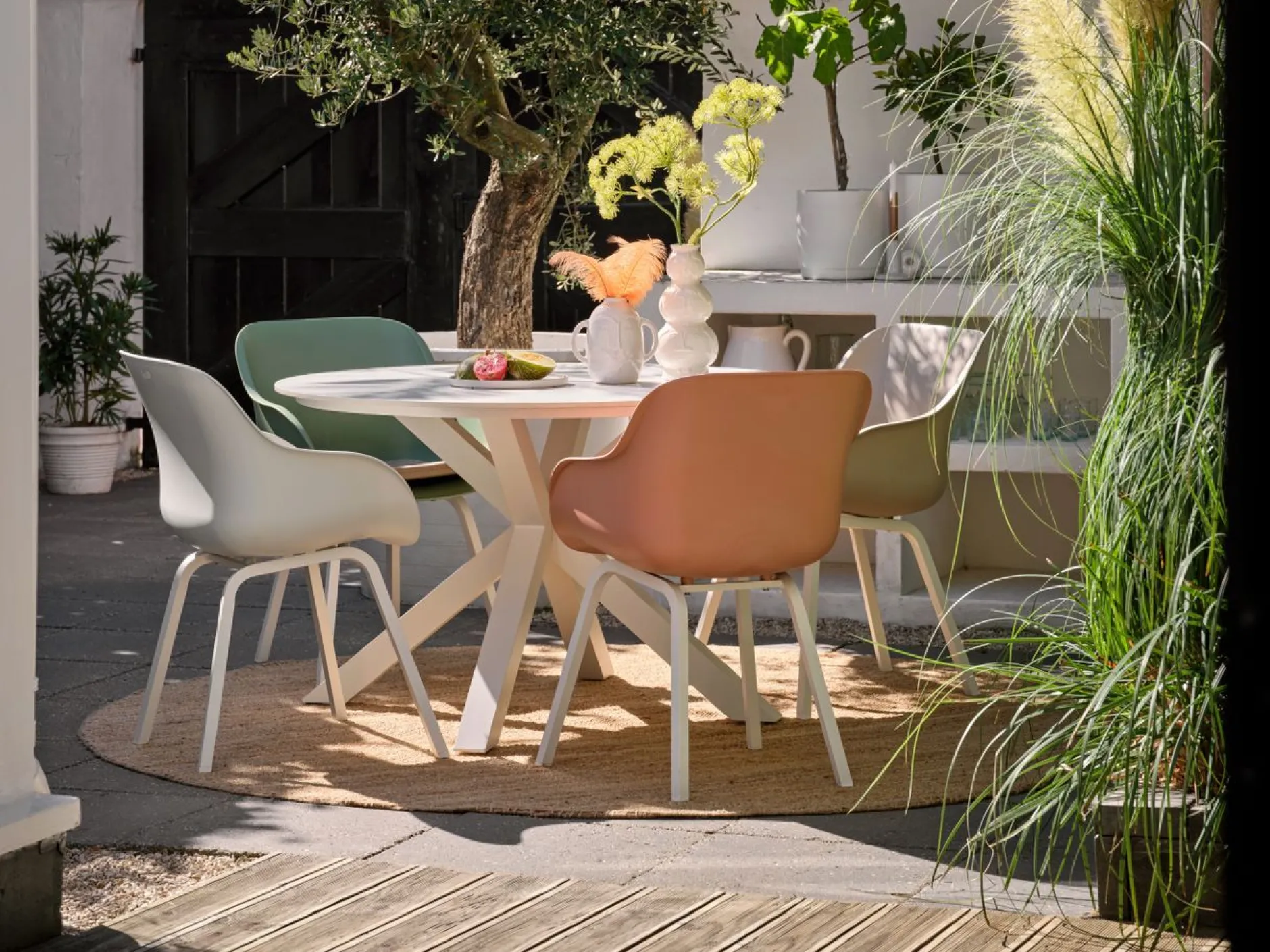 ohgreen Tuinmeubelen|Xander tafel rond wit