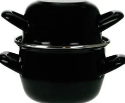 ohgreen Koken|Zwarte mosselpot Ø18 cm geschikt voor inductie