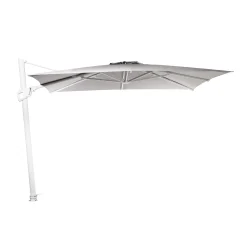 ohgreen Parasol|Zweefparasol Deluxe wit-licht grijs