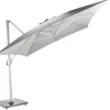 ohgreen Parasol|Zweefparasol Malaga wit-soft grijs