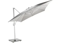 ohgreen Parasol|Zweefparasol Malaga wit-soft grijs
